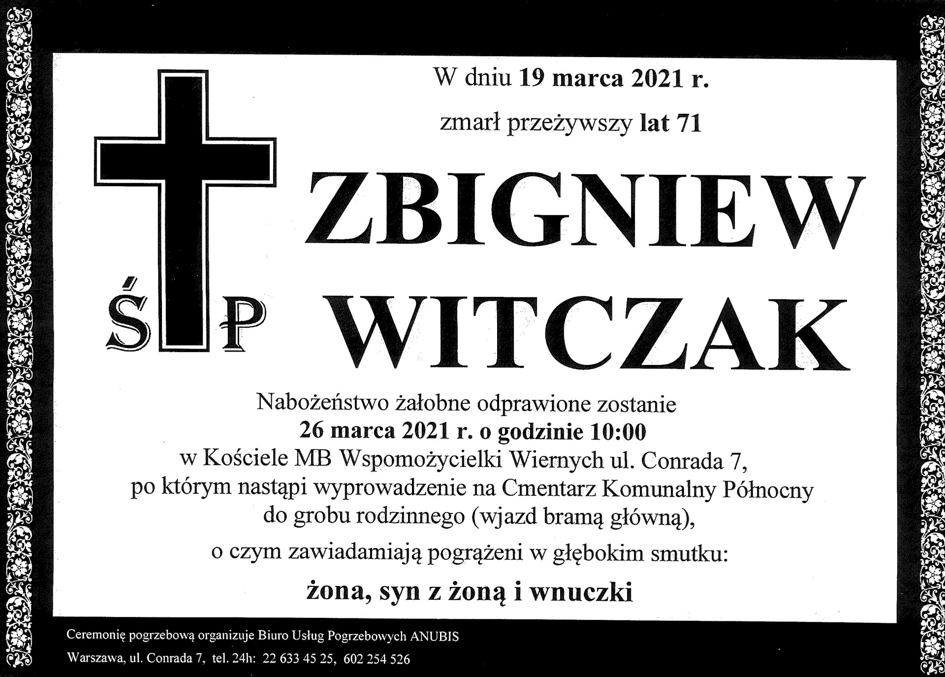 Ś.P. Zbigniew Witczak - Obrazek 1