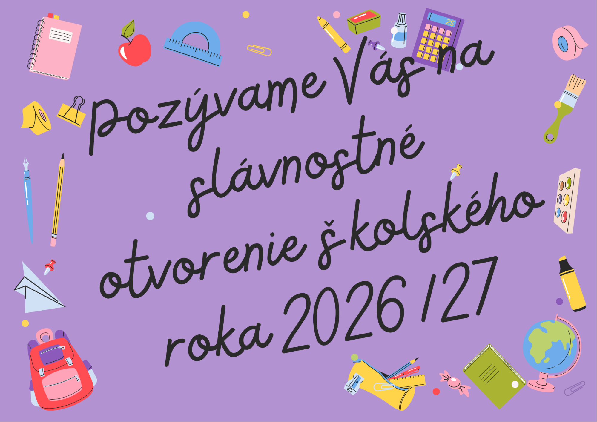 Nový školský rok 2026/2027 - Obrázok 1