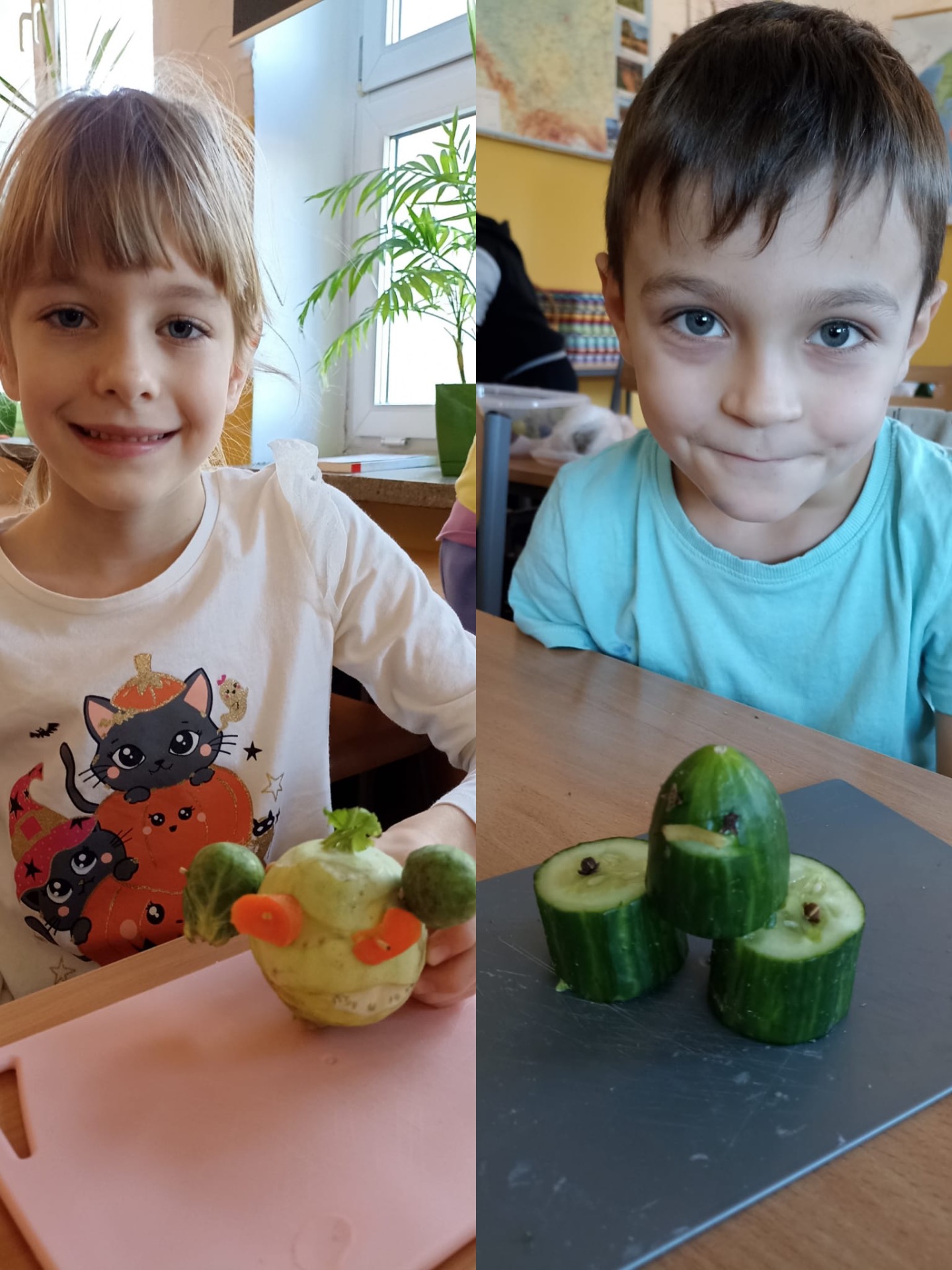 Owoce i warzywa w roli głównej na lekcji u drugoklasistów🥦🌶️🍅🍌🍍🍎🥒 - Obrazek 4