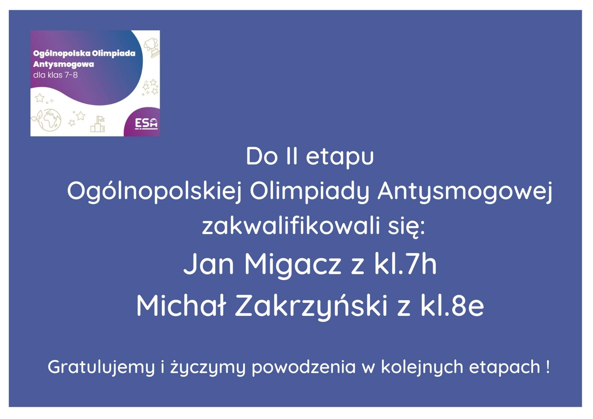 Wyniki I etapu Ogólnopolskiej Olimpiady Antysmogowej - Obrazek 1