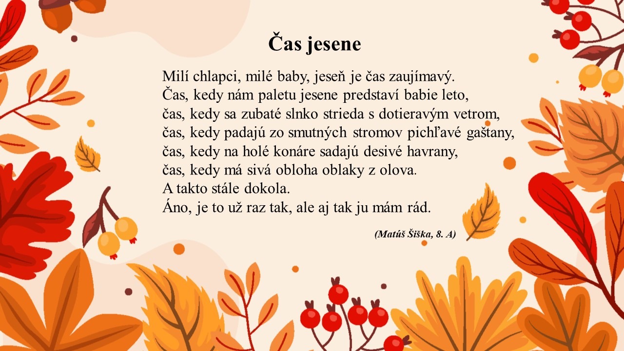 Jesenné básnenie na slovenčine - Obrázok 2