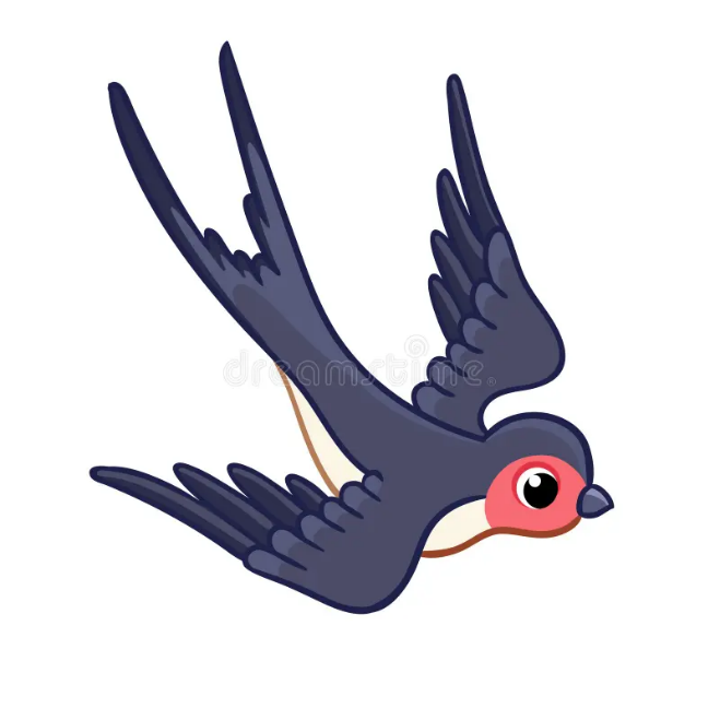 A cartoon of a bird

Description automatically generated