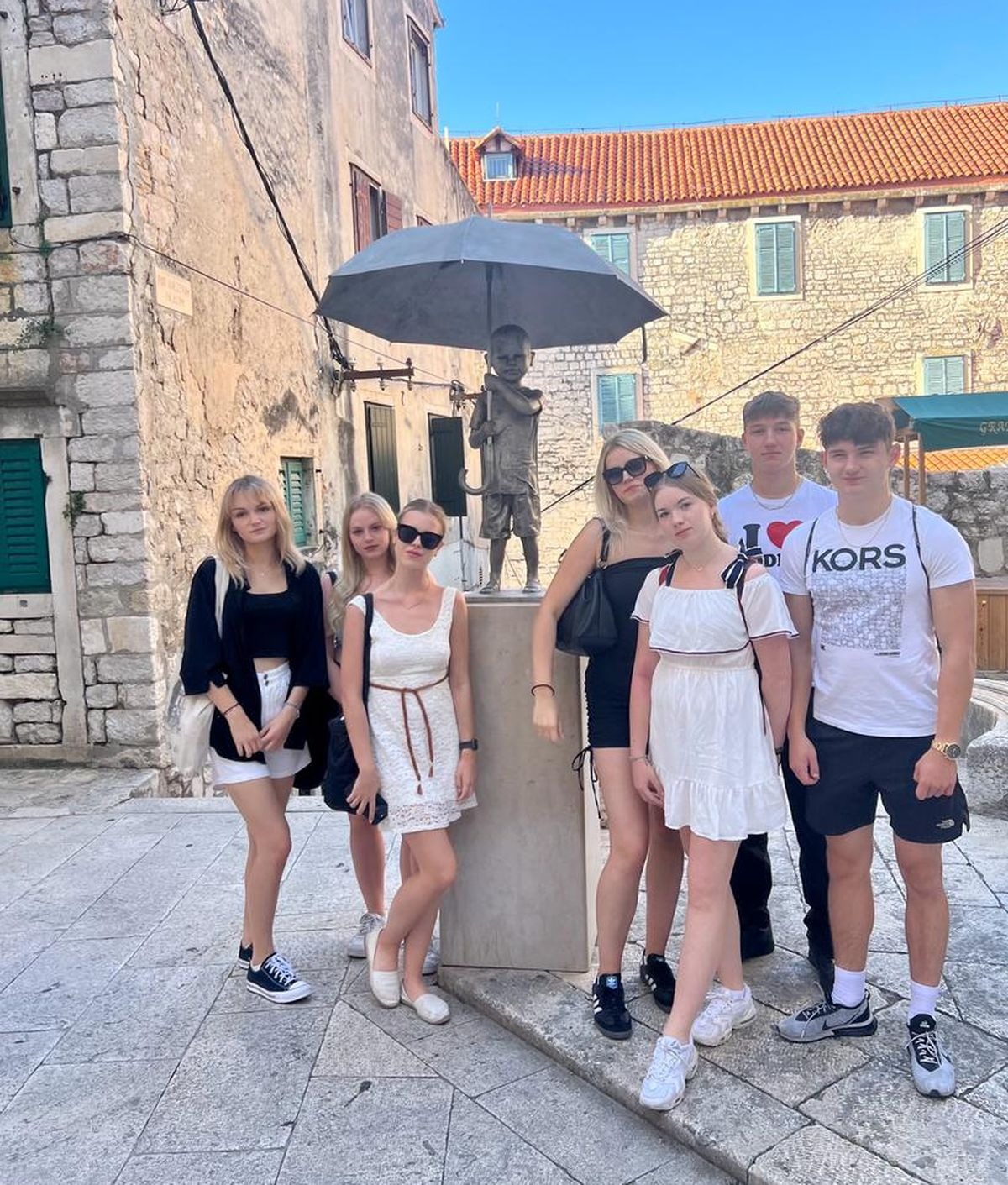 Wspolne zdjecie uczestnikow wyjazdu w Chorwacji