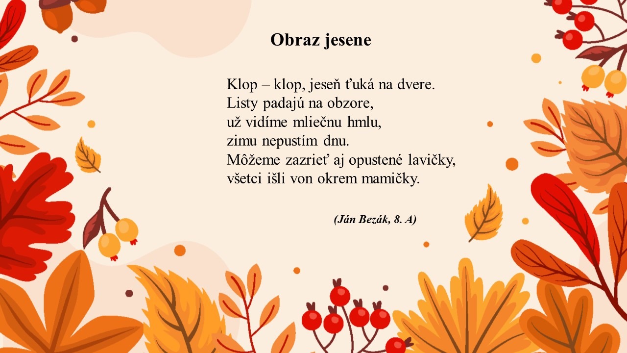 Jesenné básnenie na slovenčine - Obrázok 4