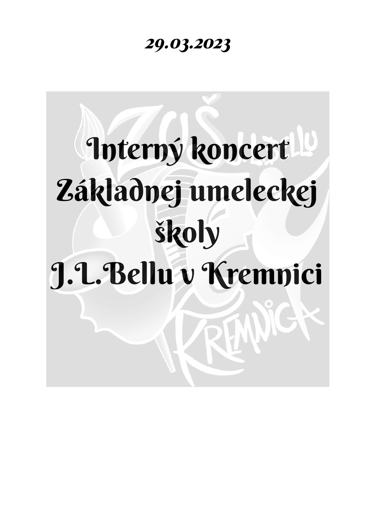 Pozvánka na premiéru online interného koncertu z 29.03. - Obrázok 1