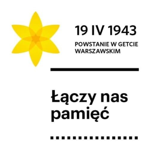 Plakat z okazji rocznicy powstania w Getcie Warszawskim