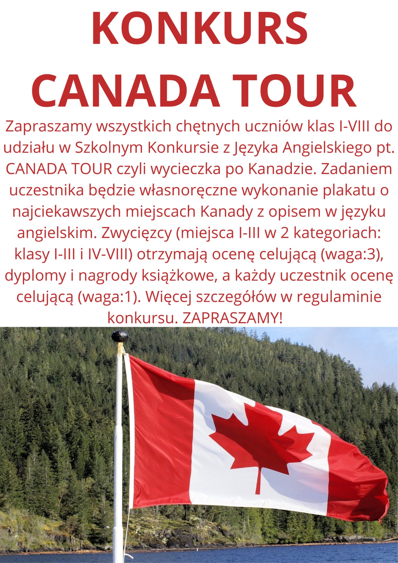 KONKURS CANADA TOUR czyli wycieczka po Kanadzie - Obrazek 1